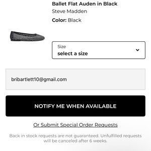 Steve Madden Auden Black Studded Flats